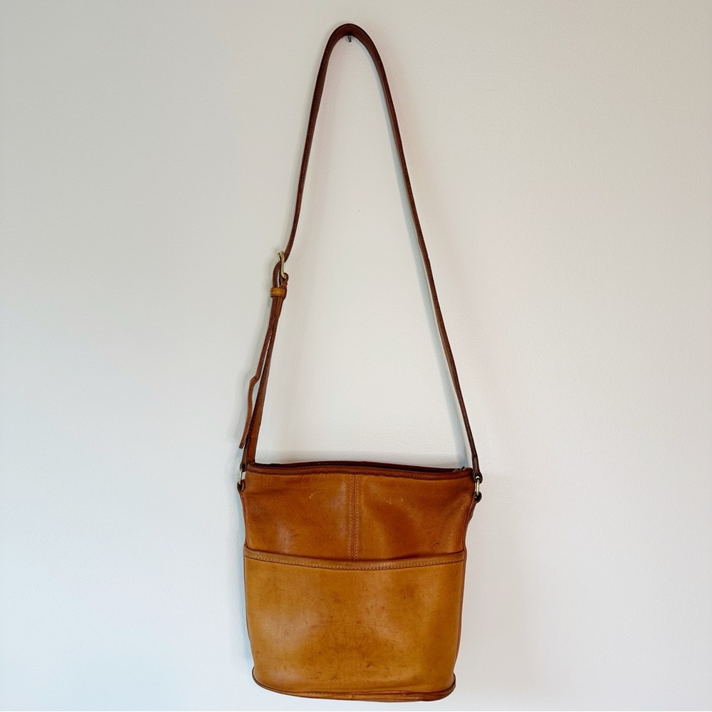 Flawed Coach Vintage Bleecker Leather Bucket Bag Small in Honey No. 4070 - Picture 3 of 16